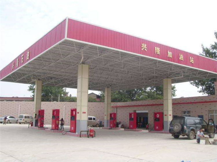 武夷山加油站钢结构网架案例9