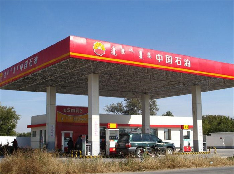武夷山加油站钢结构网架案例1
